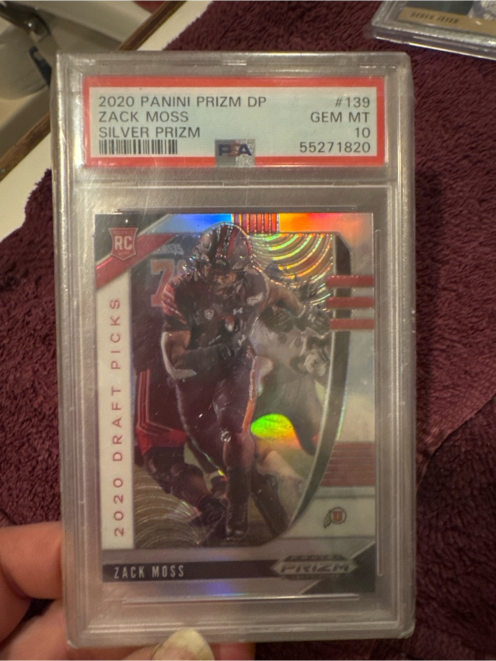 Panini Silver Prizm Football Card - Red, Silver, Black